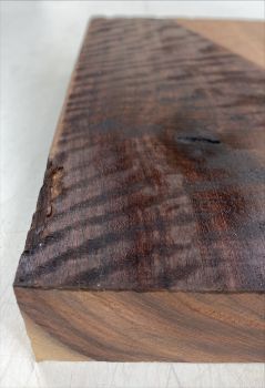 Bowl Blank Mexican Rosewood curly, 250x250x45mm, Unique Piece #001